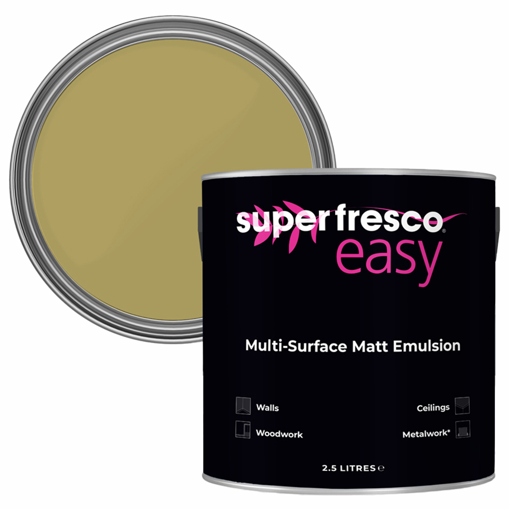 Superfresco Easy Madame Mustard Matt Emulsion Paint 2.5L Image 1
