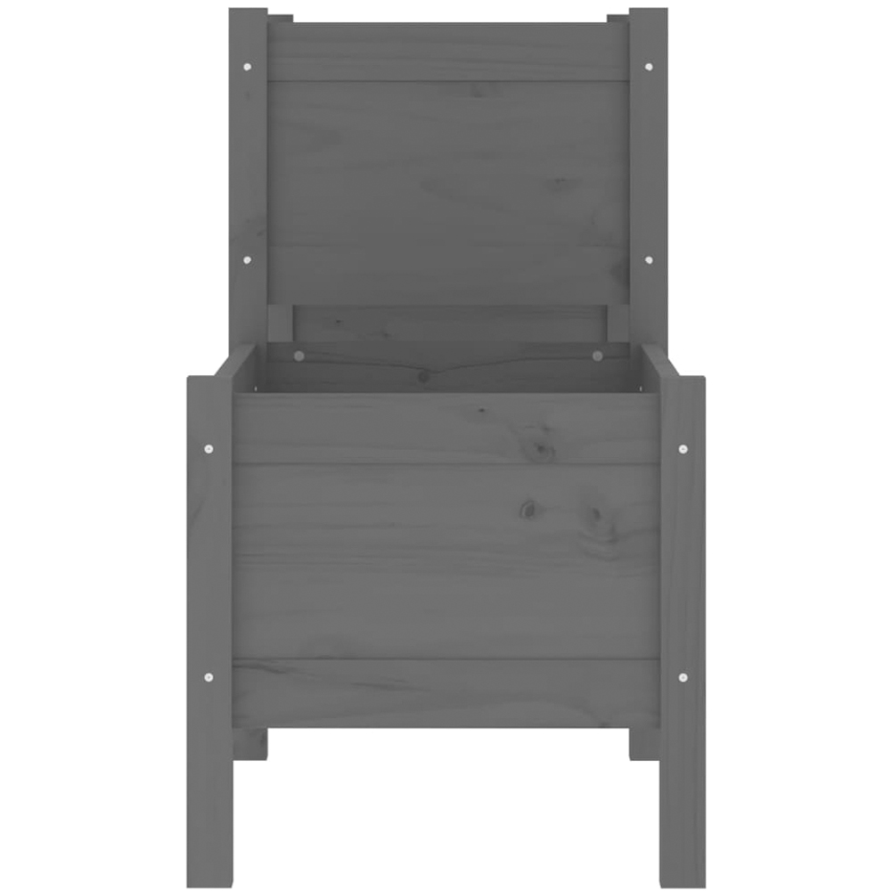 vidaXL 3 Box Grey Solid Pine Wood Raised Garden Planter 245.5 x 44 x 75cm Image 4