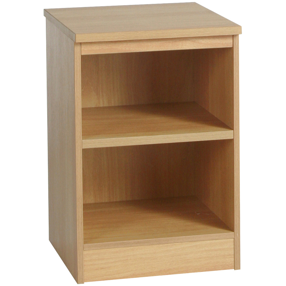 R White Cabinets 2 Shelf Brown Desk Height Bookcase Image 2