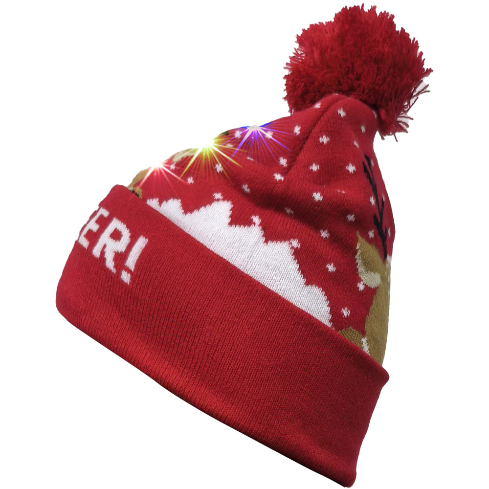 Noel Square Red Oh Deer Xmas Hat Image 3