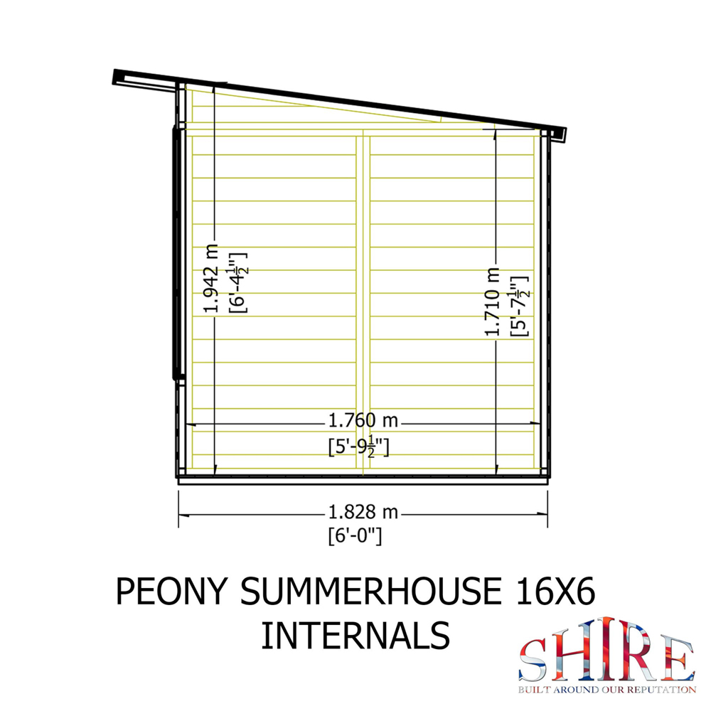 Shire GB Peony 16 x 6ft Summerhouse Image 7