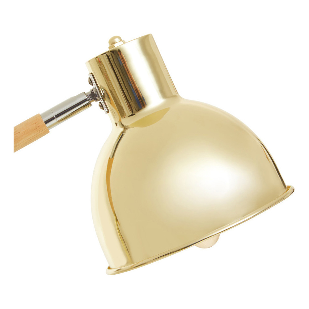 Premier Housewares Shiny Brass Adjustable Floor Lamp Image 4
