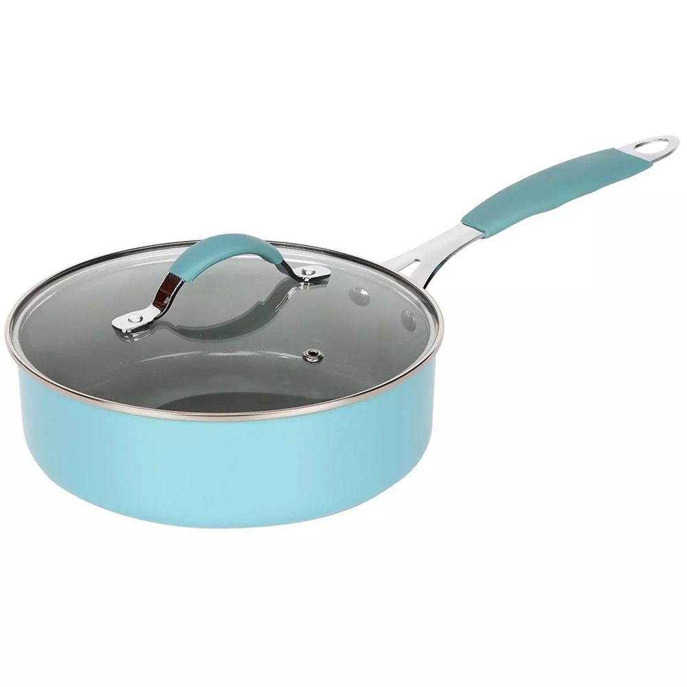 Gr8 Home 10 Piece Blue and Dove Grey Induction Non Stick Cookware Set Image 6