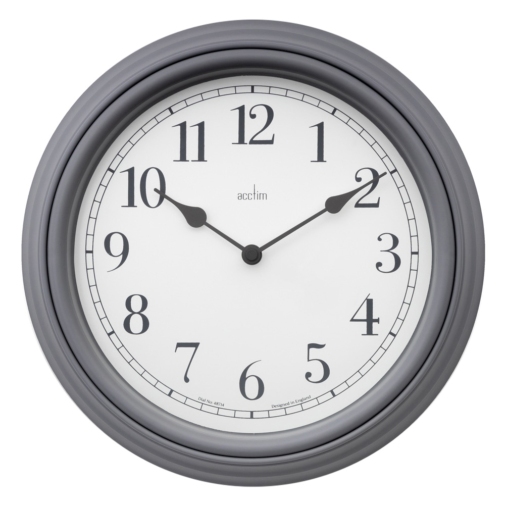 Acctim Grey Devonshire Wall Clock 28cm Image 1