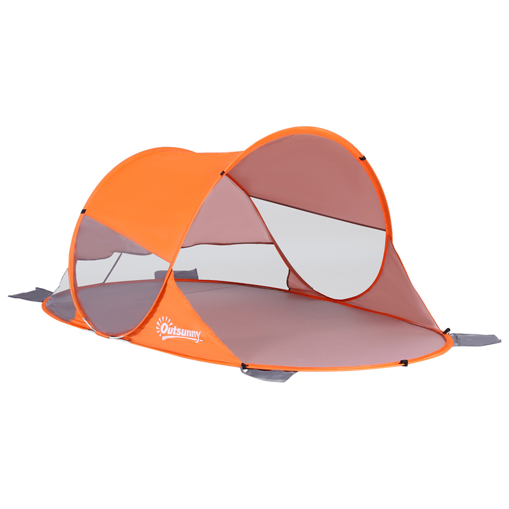 Outsunny Orange Pop-Up Portable Tent Image 1