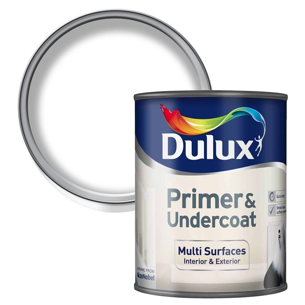 Dulux Multi Surface White Primer and Undercoat 750ml Image 1