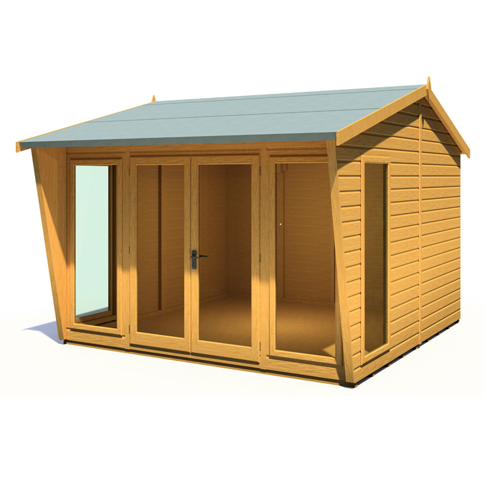Shire Burghclere 10 x 10ft Double Door Contemporary Summerhouse Image 2