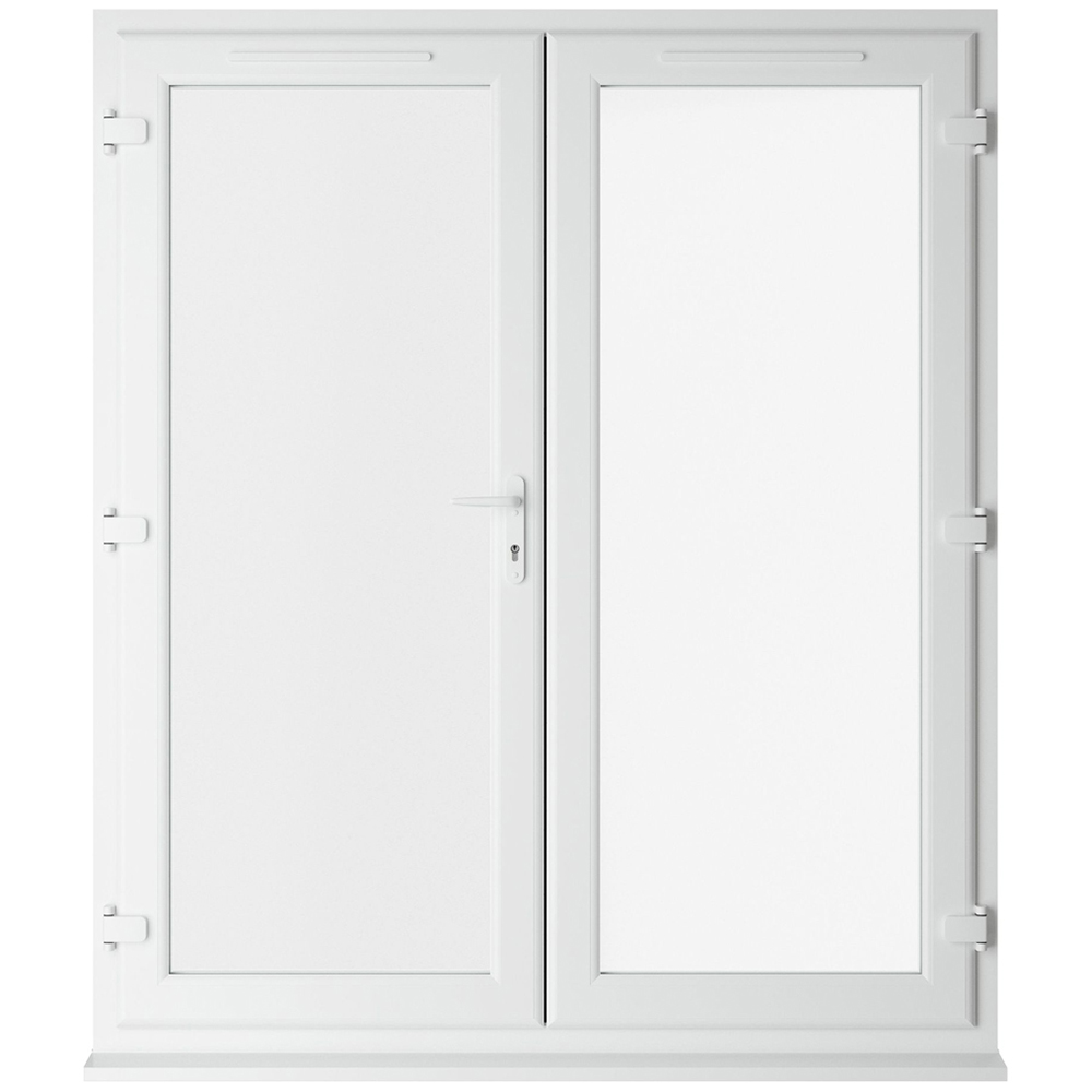 Crystal uPVC Triple Glazed French Door Left hand master White Clear Glass 1790x2055mm Image 1