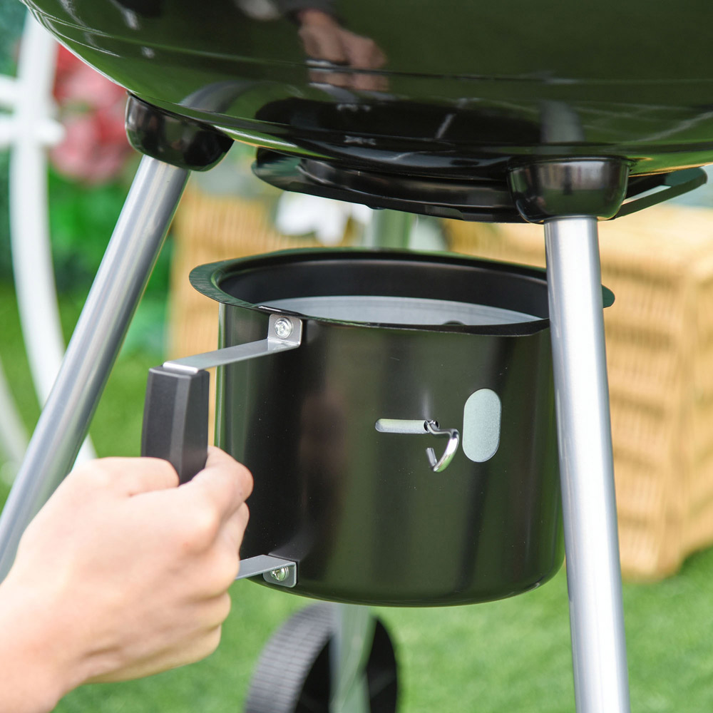 Outsunny Black Portable Kettle Charcoal BBQ Grill Wilko