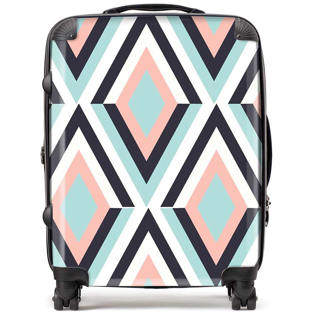 Warren Reed Designer Large Zig Zag Abstract Pattern Suitcase Image 1