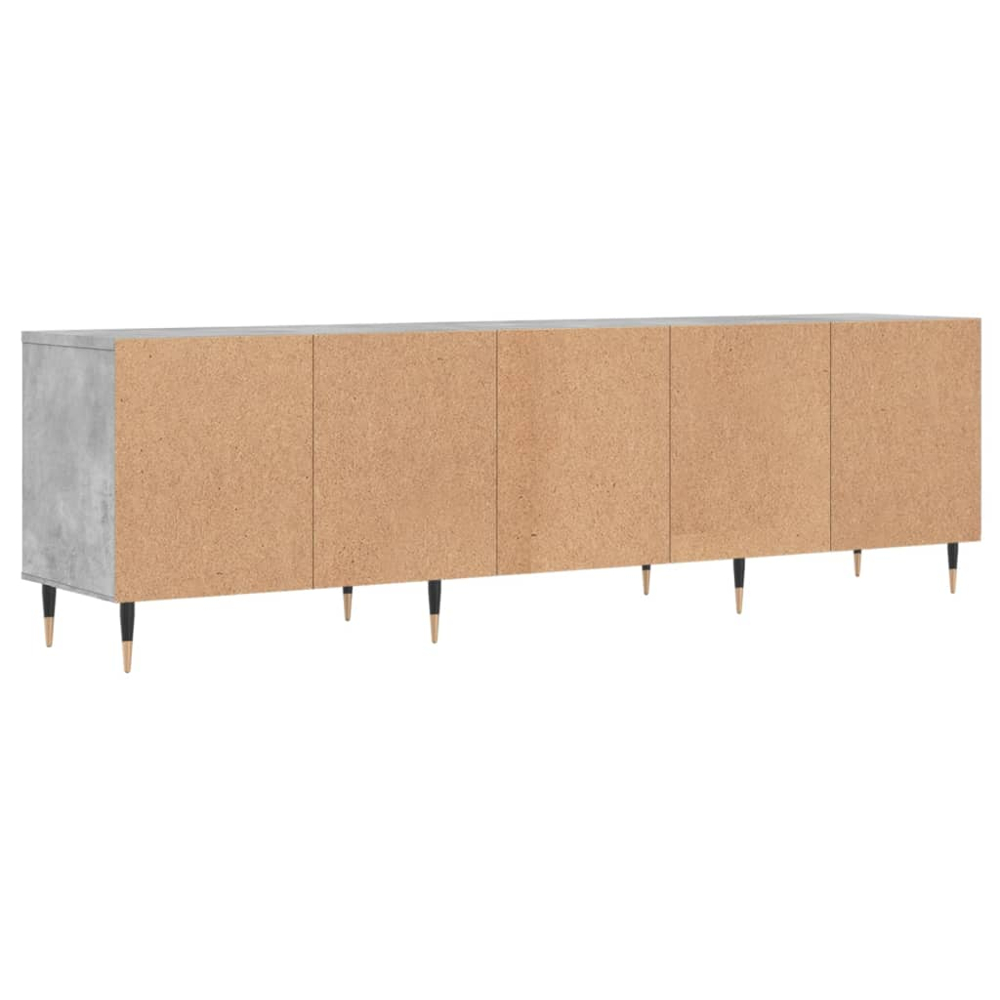 vidaXL 3 Door 3 Shelf Concrete Grey TV Cabinet Image 8