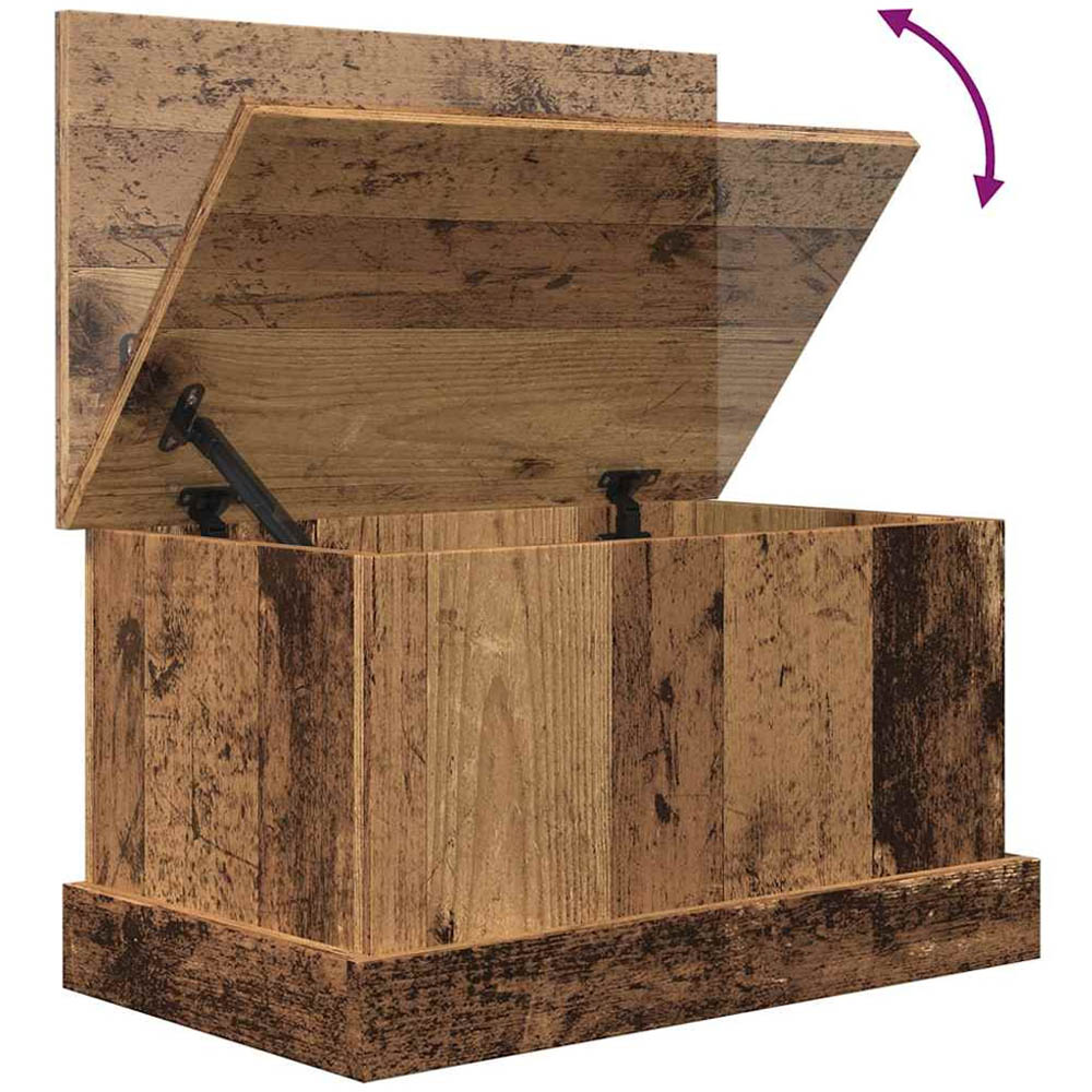 vidaXL Artisan Oak Storage Box with Lift Top Lid Image 9