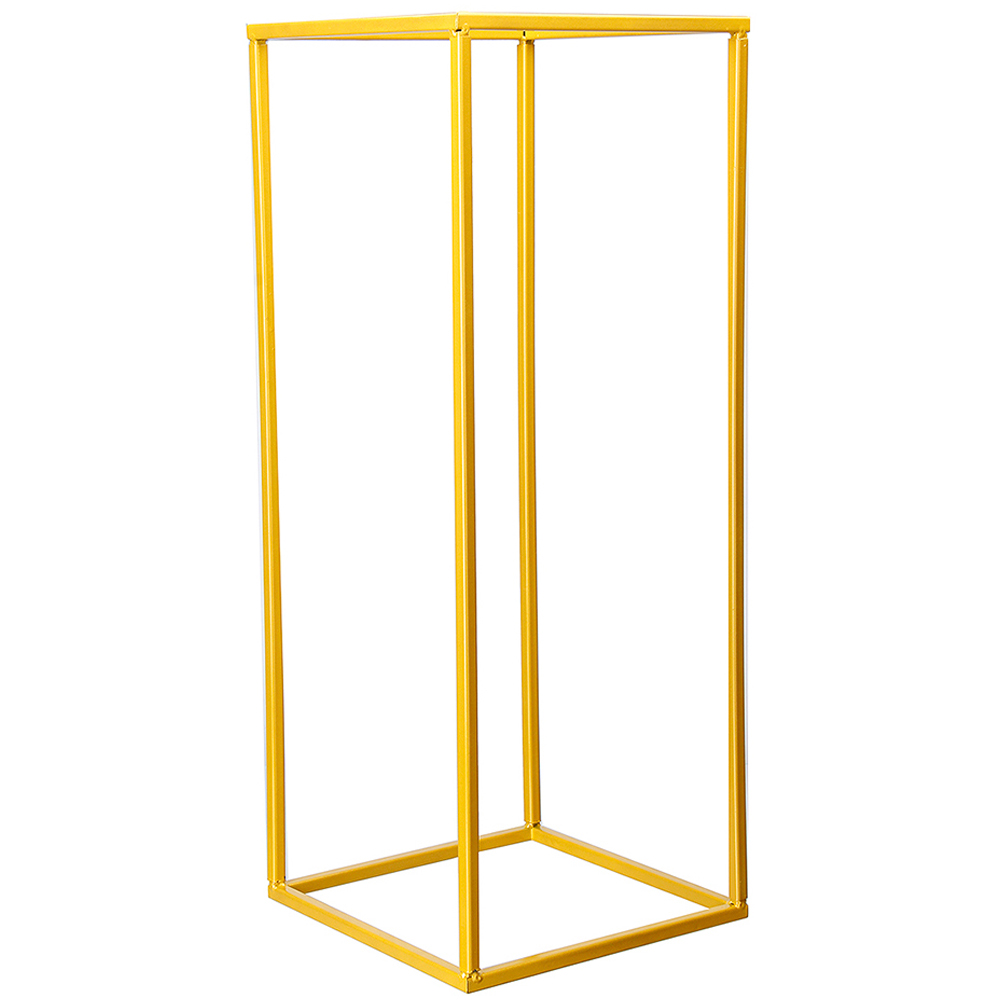 Living and Home Golden Metal Column Flower Stand Image 1