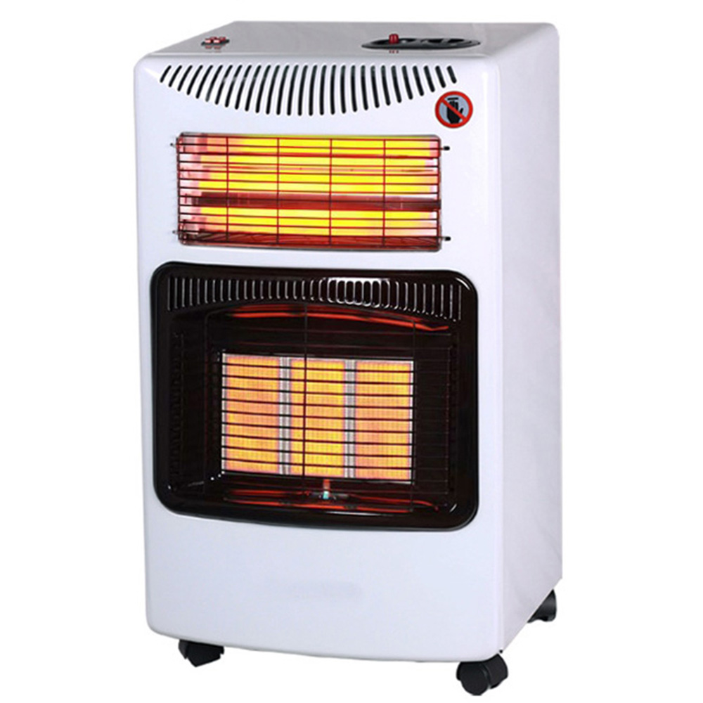 Living and Home Portable Ceramic Piezo Butane Gas Heater White Wilko
