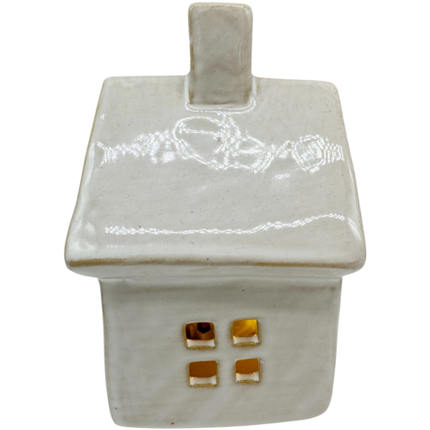 LED Snowflake House Cream Image 3