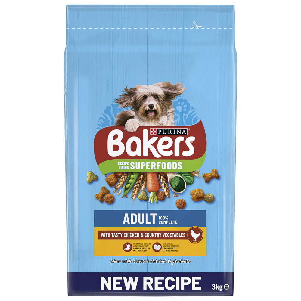 Bakers Chicken and Veg Dry Dog Food 3kg   Image 3