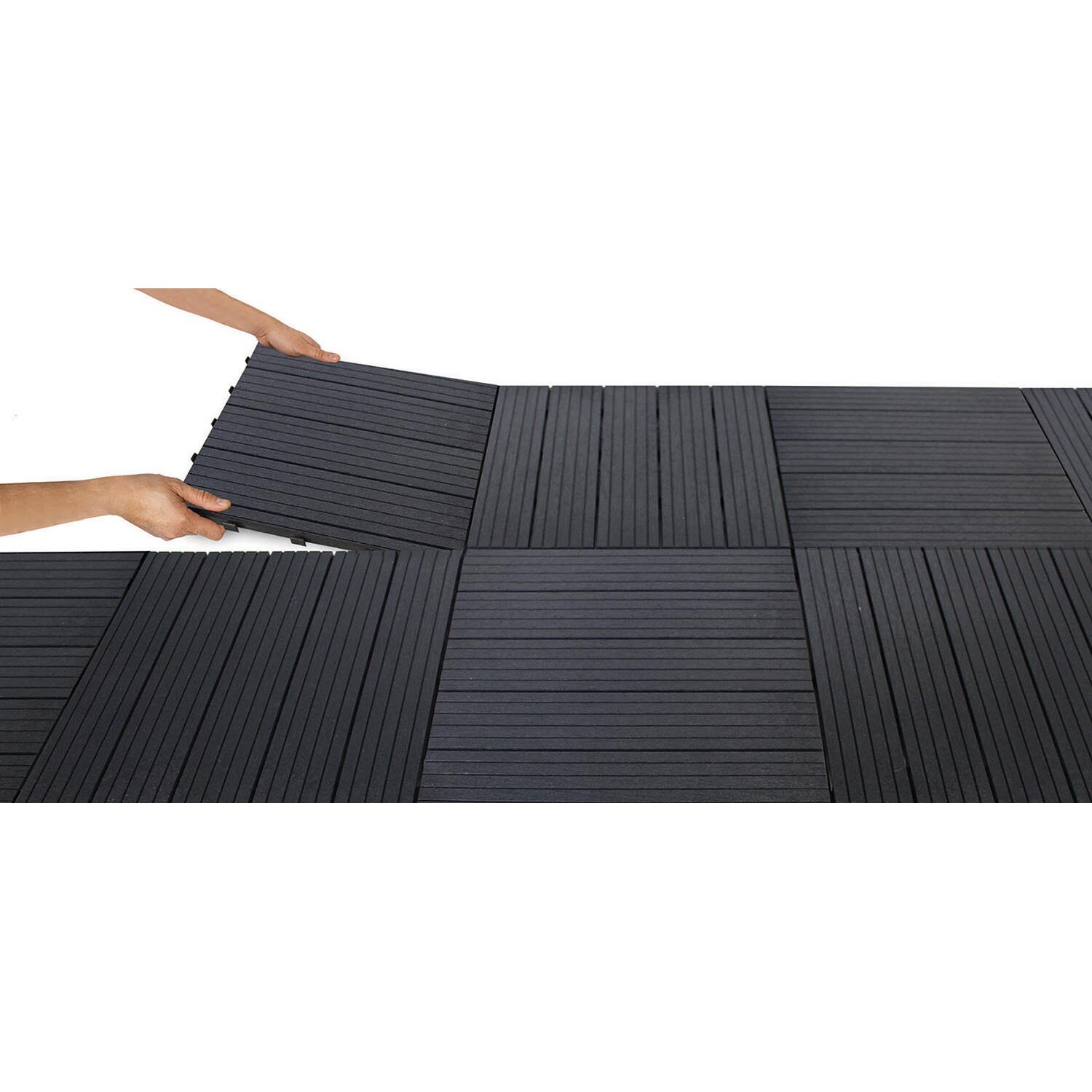 Easy Tile Cosmopolitan Decking - Black Image 3