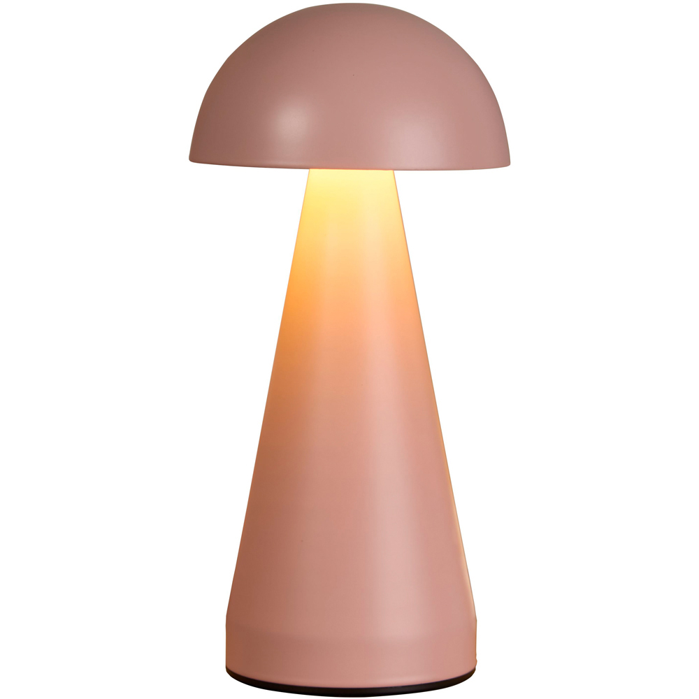 Lighting Collection Dome Pink Rechargeable LED Table Lamp Image 3