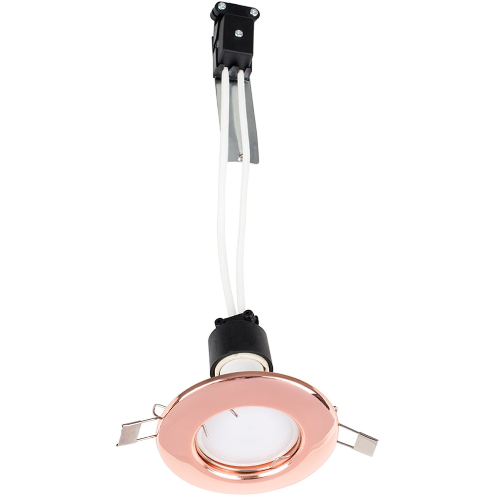 ValueLights Copper Fixed Warm White LED Ceiling Downlight 6 Pack Image 1