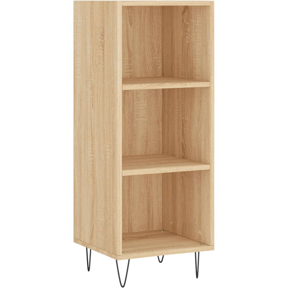 vidaXL Single Door 3 Shelf Sonoma Oak Highboard Image 4