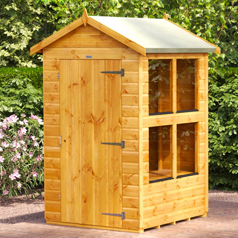 Power 4 x 4ft Apex Potting Shed Image 2
