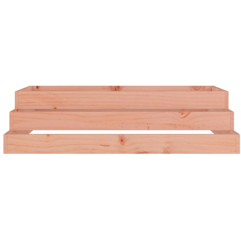 vidaXL 3 Tier Brown Douglas Wood Raised Garden Bed 27 x 110 x 110cm Image 3