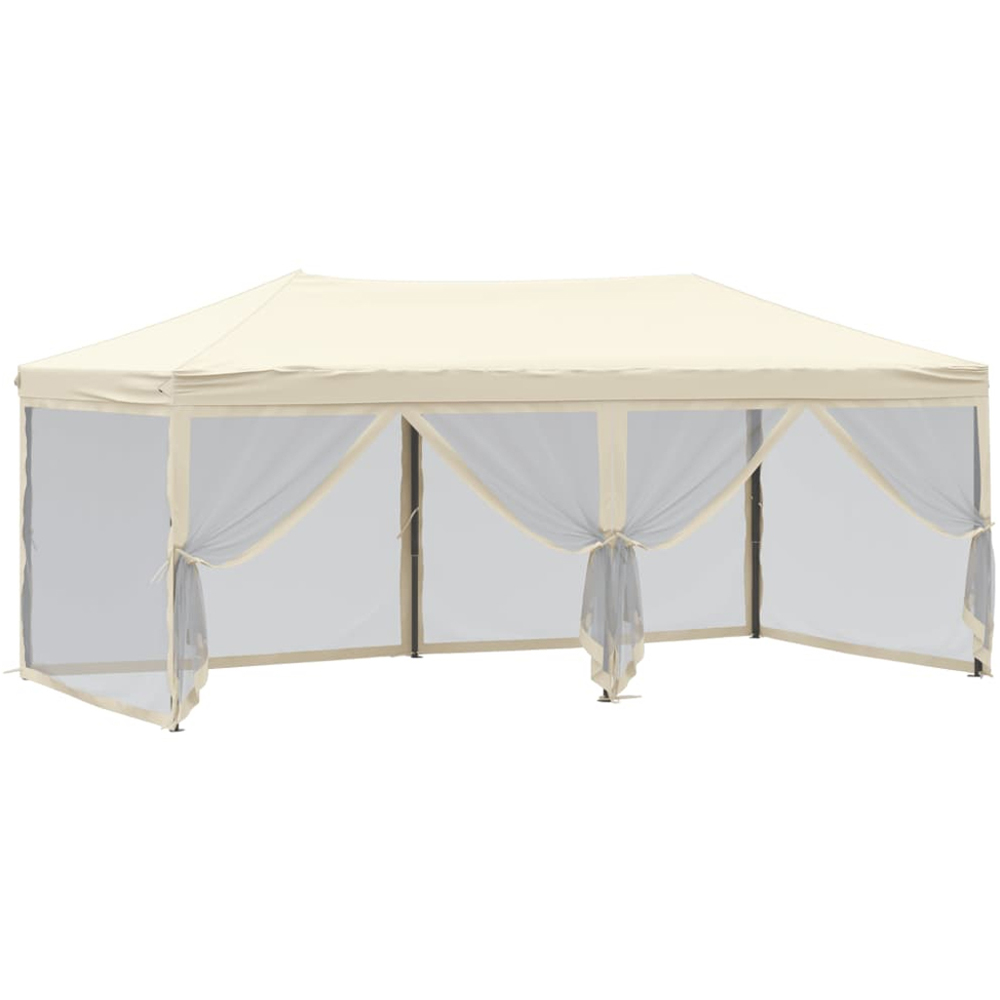 vidaXL 3 x 6m Cream Foldable Gazebo Party Tent Image 6