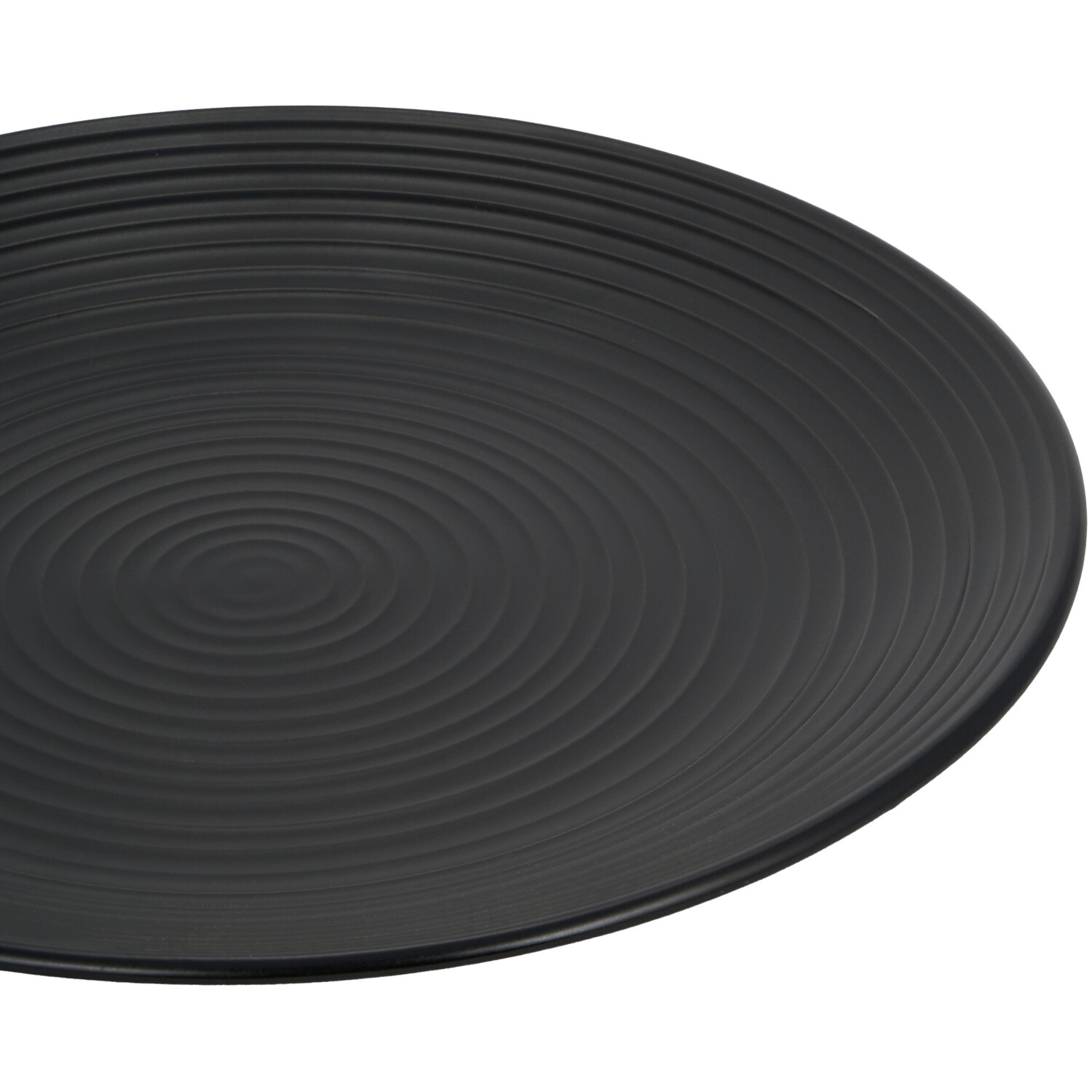 Nera Ribbed Dinner Plate - Black Image 3