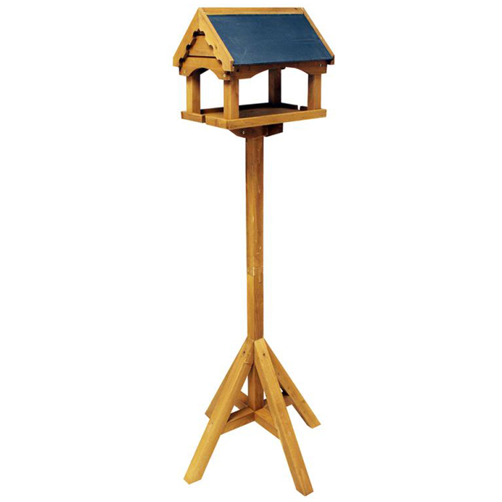 Deluxe Garden Wooden Seed Feeding Bird Table Image 1