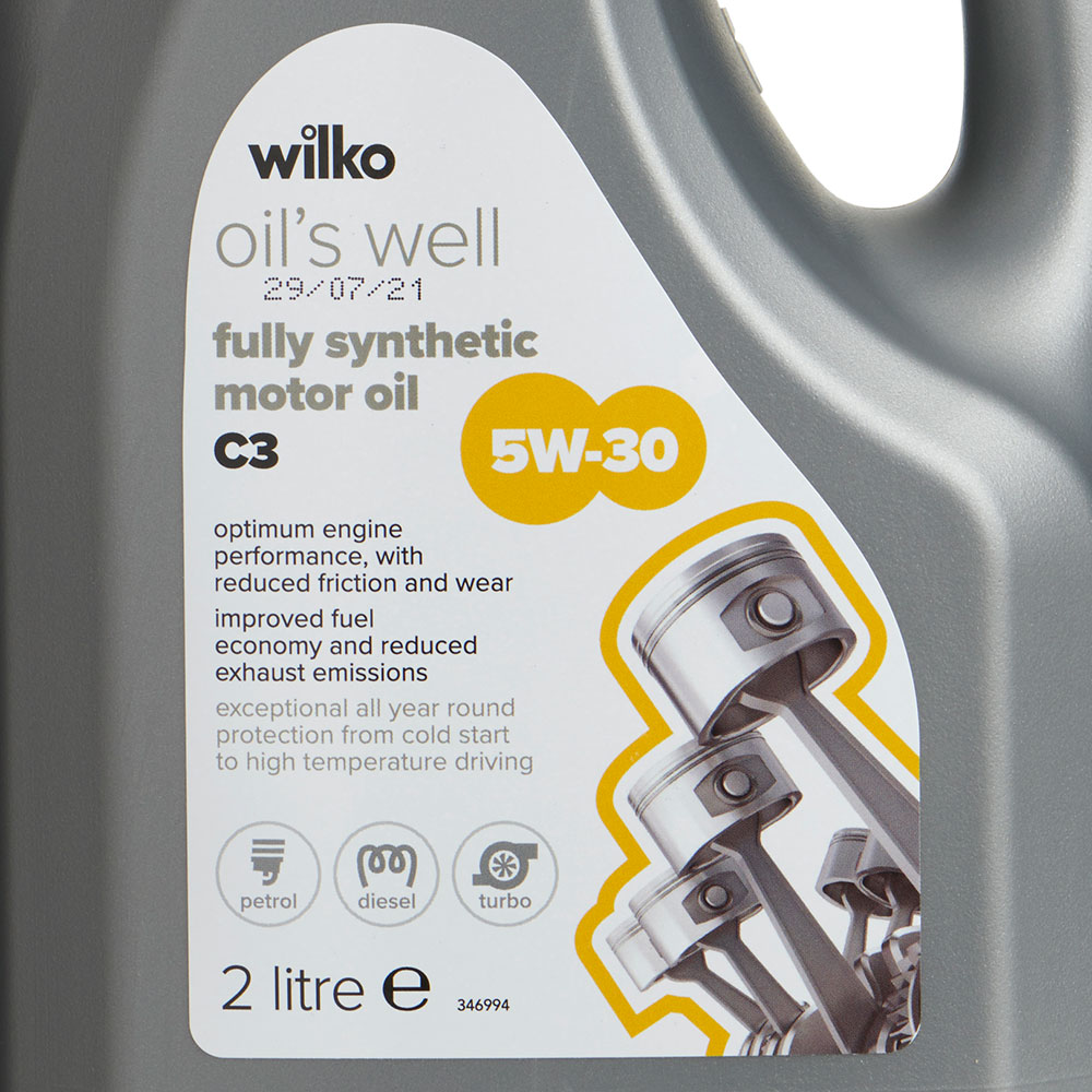 Wilko 2L 5W30 Fully Synthetic Long Life Motor Oil Image 6
