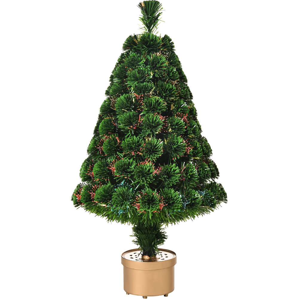 Everglow Fiber Optic Green Artificial Christmas Tree 3ft Image 1