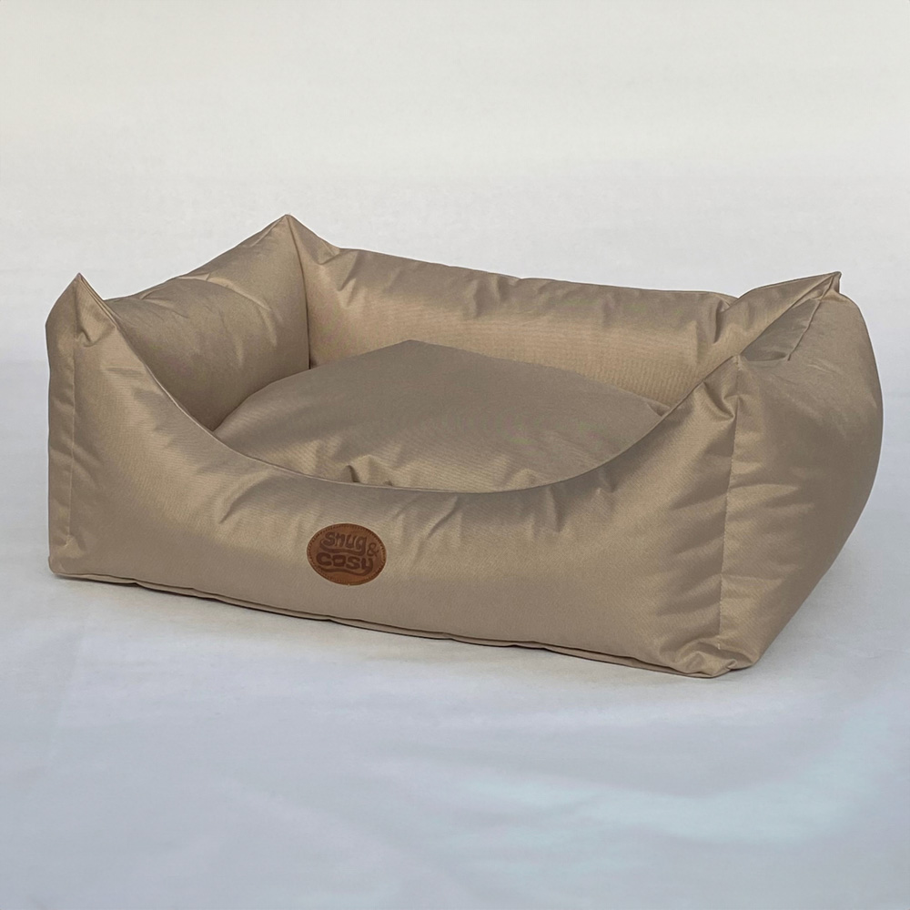 Snug & Cosy Pescara Large Rectangle Sand Dog Bed Image 2