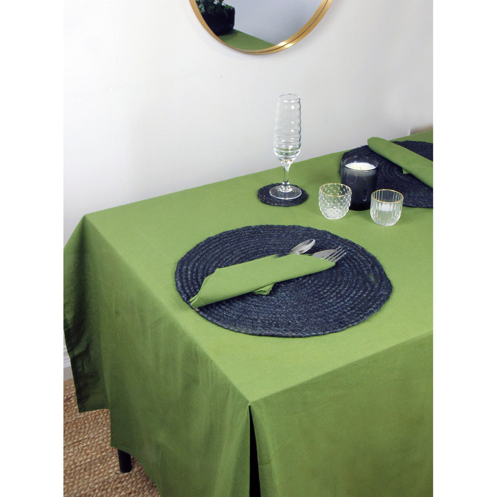 AVON Olive Green Cotton Tablecloth 140 x 240cm Image 5