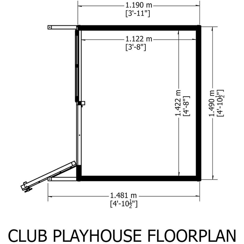 Shire 5 x 4ft Shiplap Apex Clubhouse Image 8