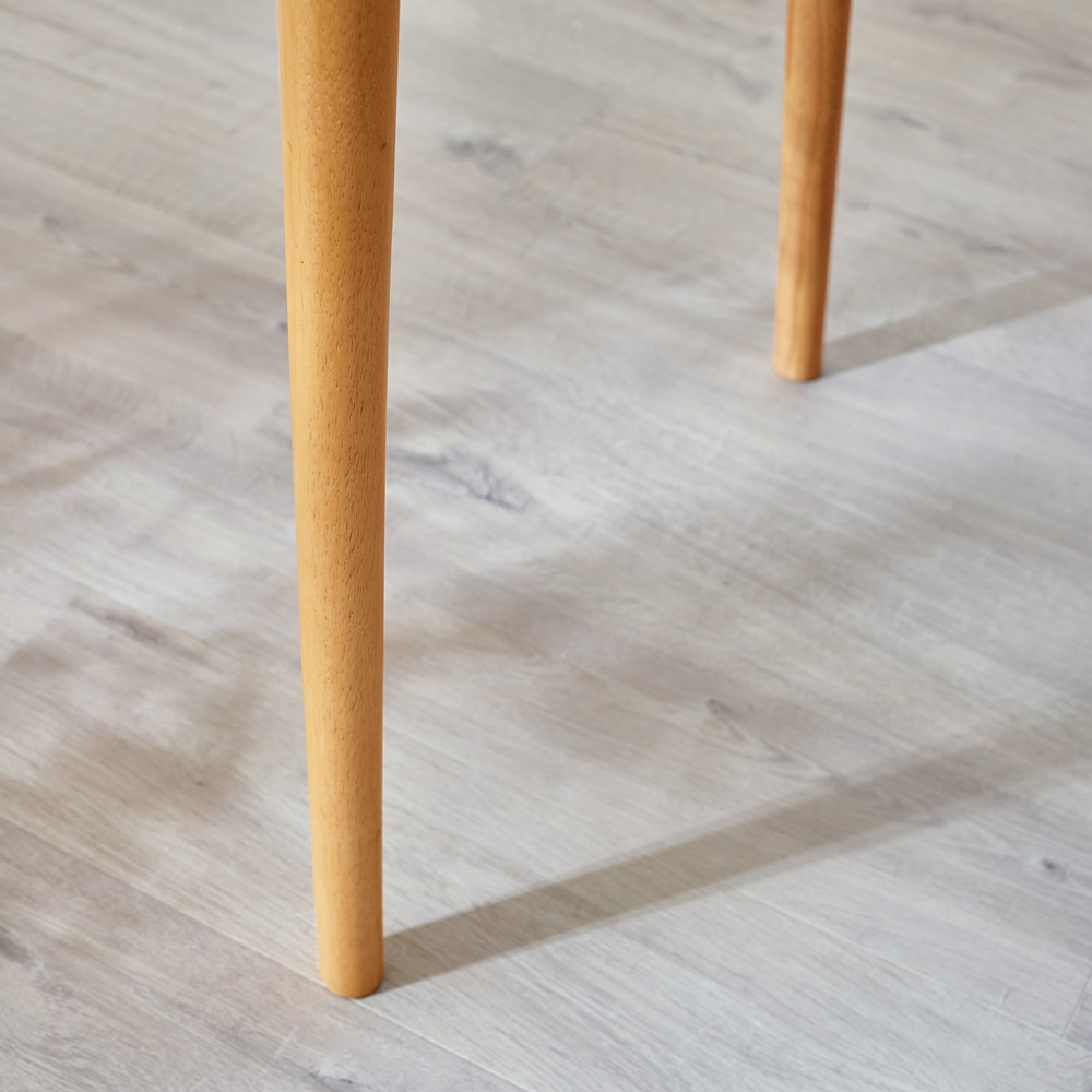 Furniturebox Lymington 3 Seater Oak Effect Solid Wood Dining Bench Image 4