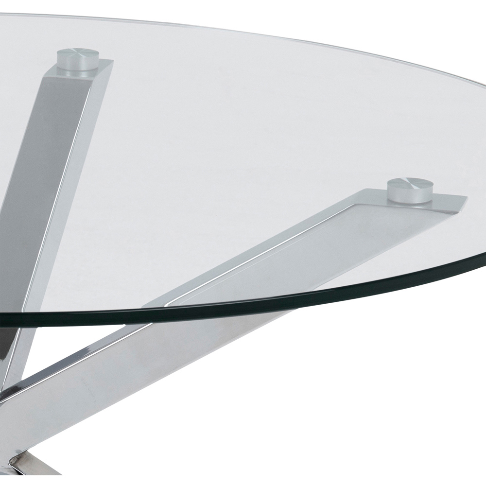 Florence Heaven Glass Top and Chrome Legs Round Coffee Table Image 5