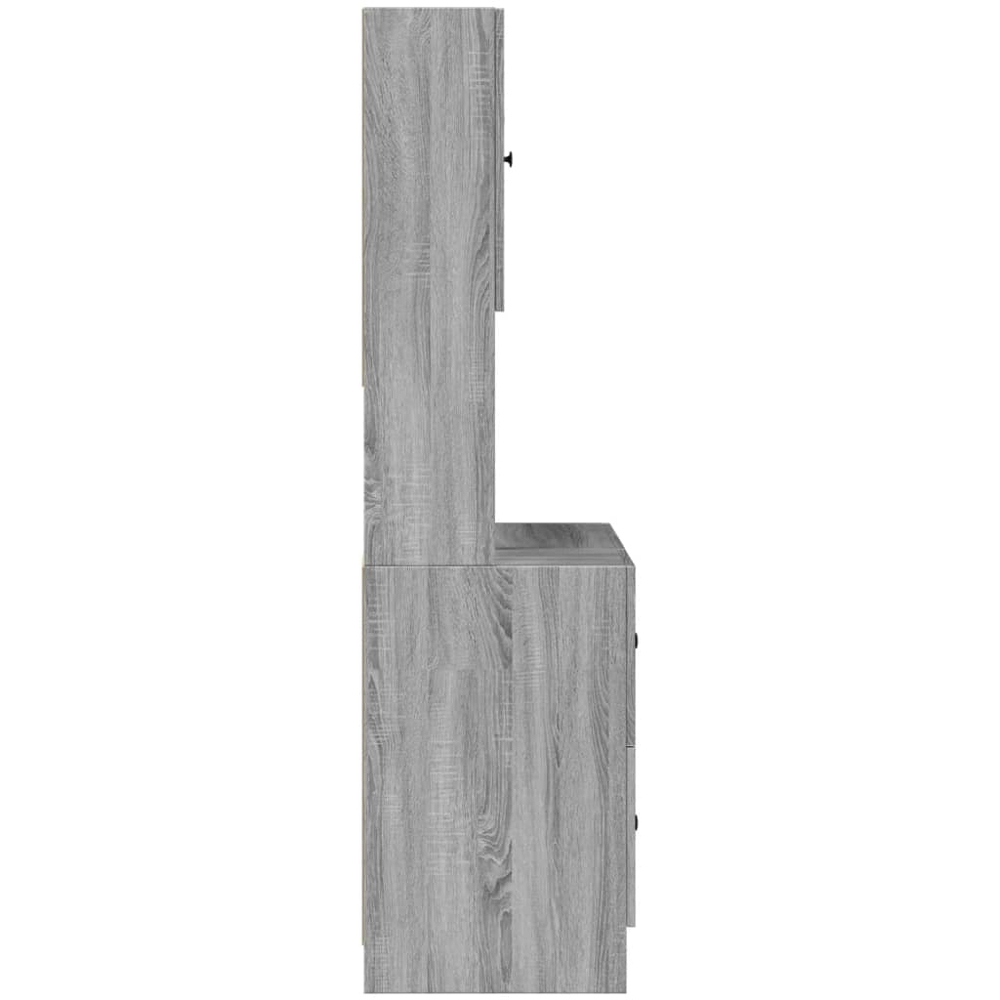 vidaXL 5 Door 2 Drawer Single Shelf Grey Sonoma Kitchen Cabinet Image 5