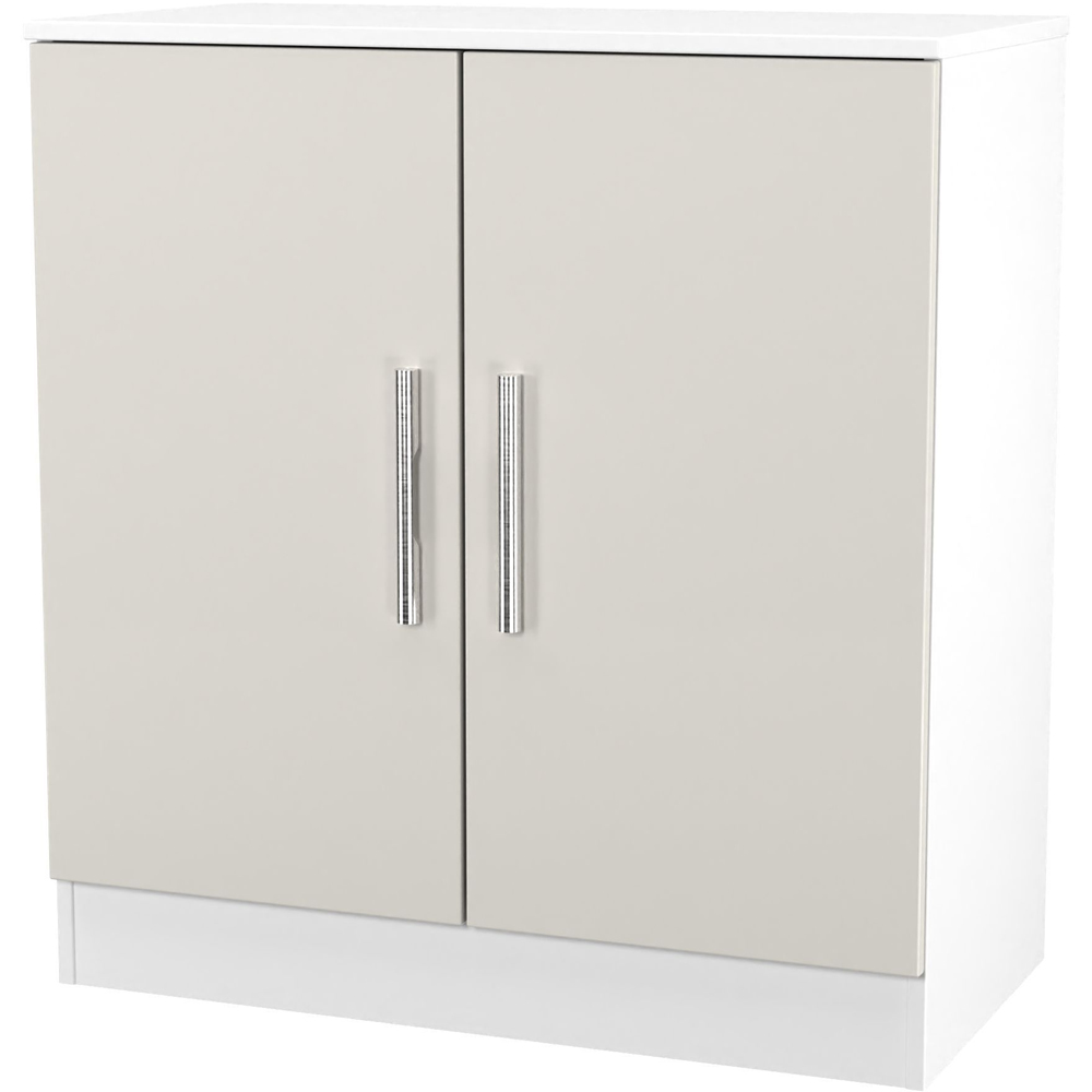 Crowndale Contrast 2 Door Grey Matt and White Cabinet Ready Assembled Image 4
