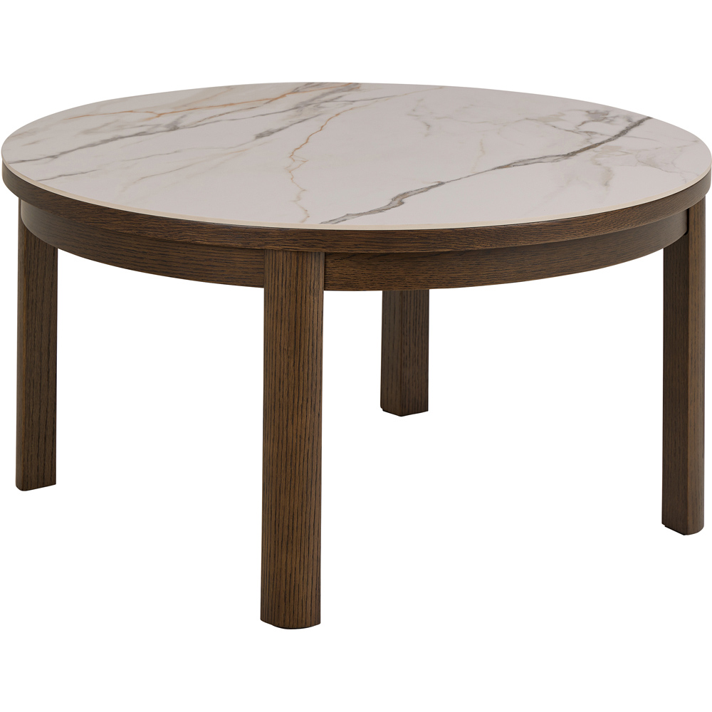 Florence Southampton Cream Ceramic Round Coffee Table Image 2