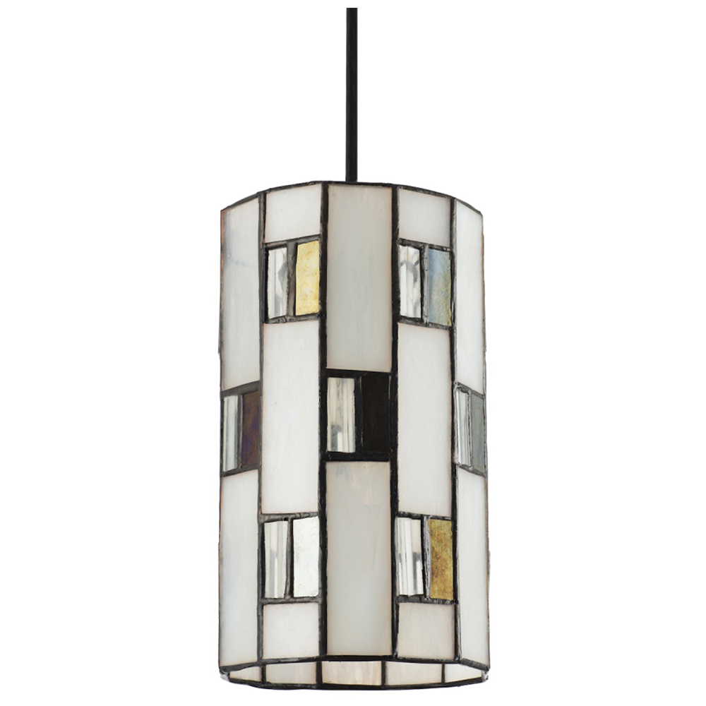 Happy Homewares Opal White Tiffany Glass Pendant Shade Image 1