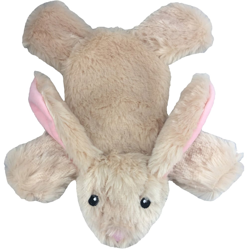 Clever Paws Unstuffed Crinkle Rabbit Dog Toy Image