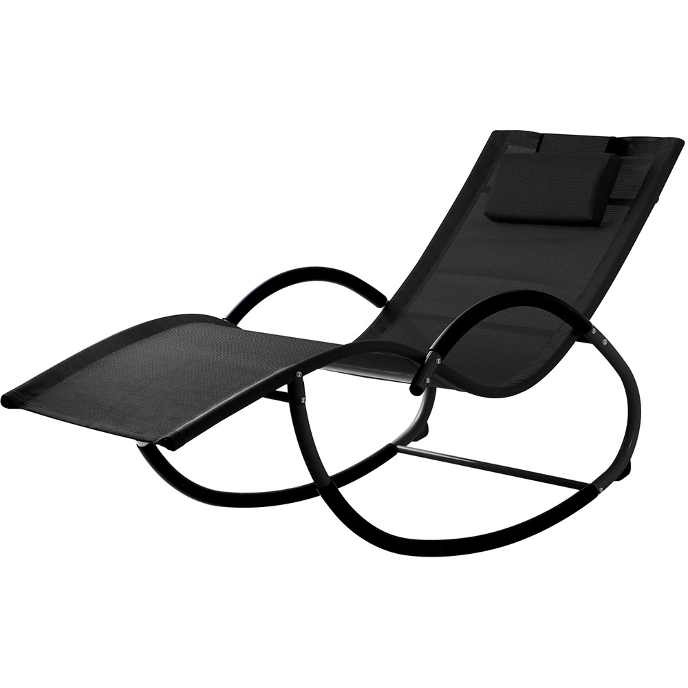Outdoor Essentials Black Florida Garden Rocking Chair Image 2