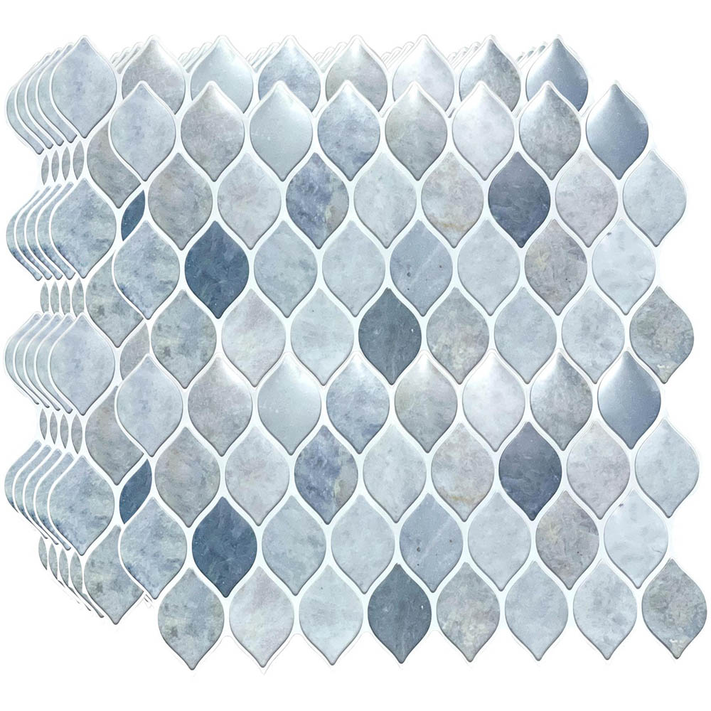 Walplus Leaf Grey Stone 3D Tile Sticker 100 Pack Image 2