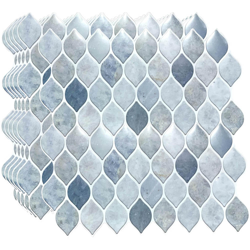 Walplus Grey Stone Leaf 3D Tile Sticker 20 Pack Image 2