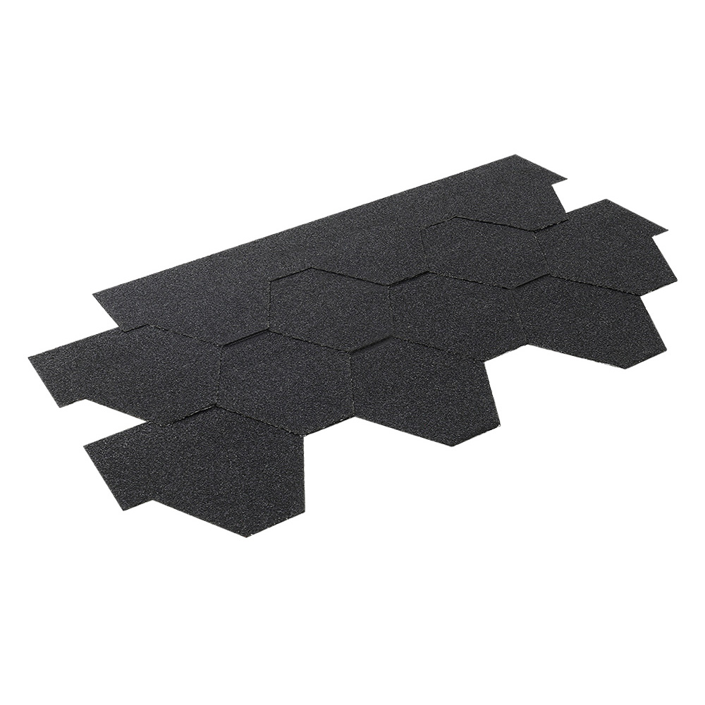 Living And Home Black Self-Adhesive Asphalt Shingles Bitumen Roofing 330 x 1000cm Image 1