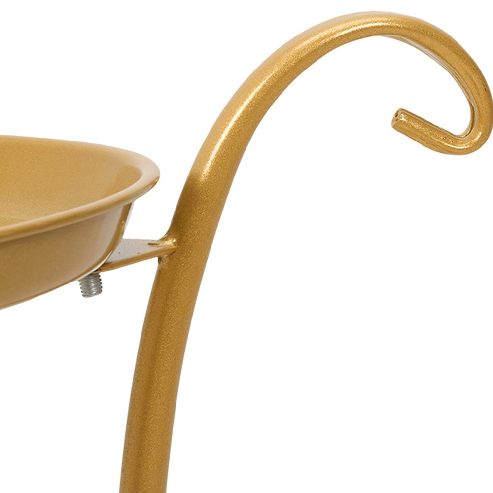 Living and Home 2 Shelf Gold Metal Plant Stand Image 3
