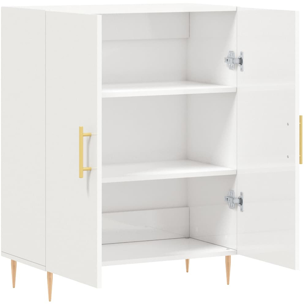 vidaXL 2 Door High Gloss White Sideboard Image 6