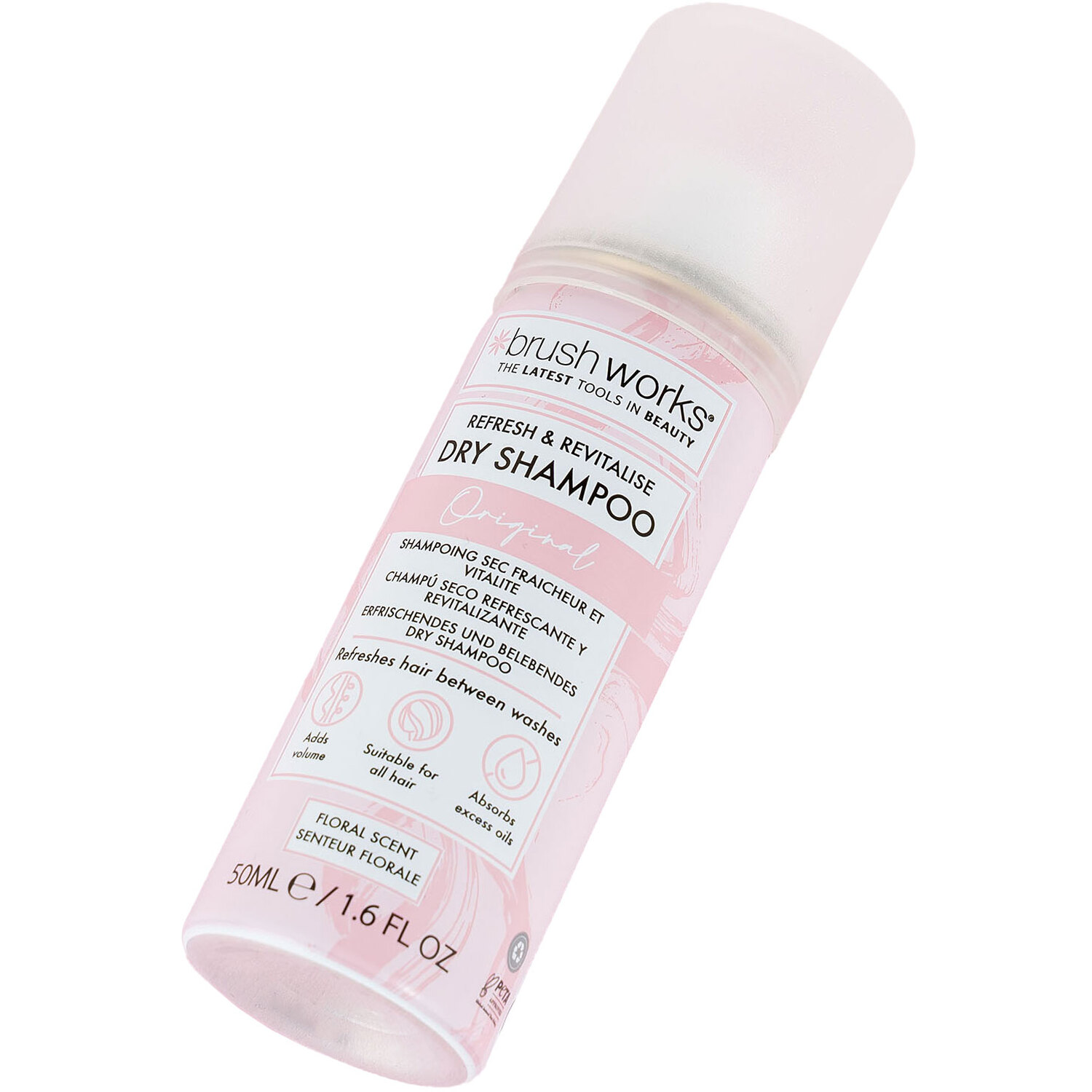 Brushworks Refresh and Revitalise Dry Shampoo 50ml - Pink Image 2