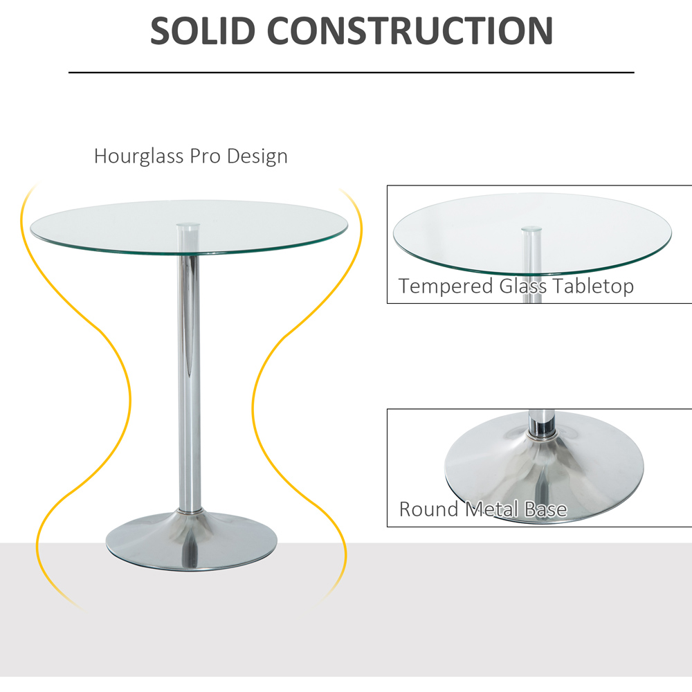 Portland 2 Seater Dining Table Glass Image 5