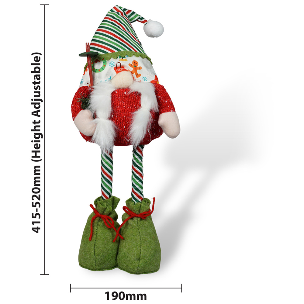 Long Leg Elf With Switch Button Battery Lighting Hanging Santa